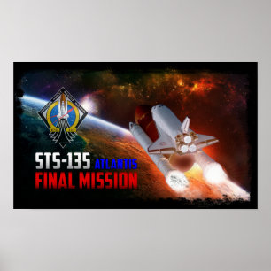 Navette spatiale Atlantis Poster de la mission fin
