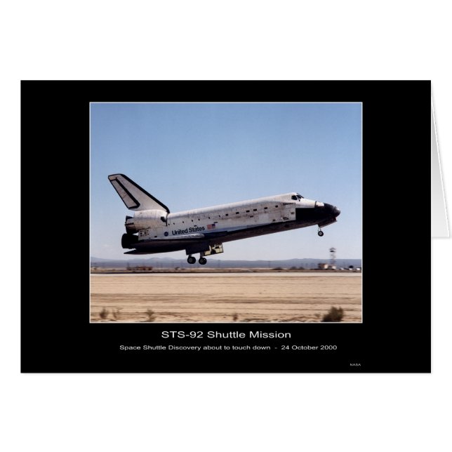 Navette spatiale NASA Discovery Landing-STS-92 Shu (Devant horizontal)