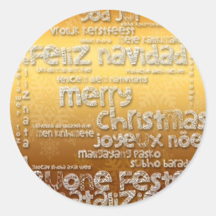 Navidad Salutation internationale R Sticker
