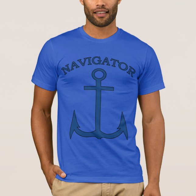Navigator Blue Ancre Mens T-shirt (Devant)