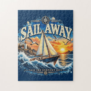 Naviguez Loin Naviguez le Bleu Inconnu Puzzle naut