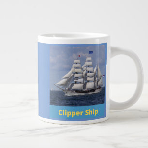 navire à clipper, marin, tasse à café amiral