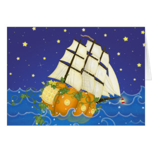 Navire citrouille en mer