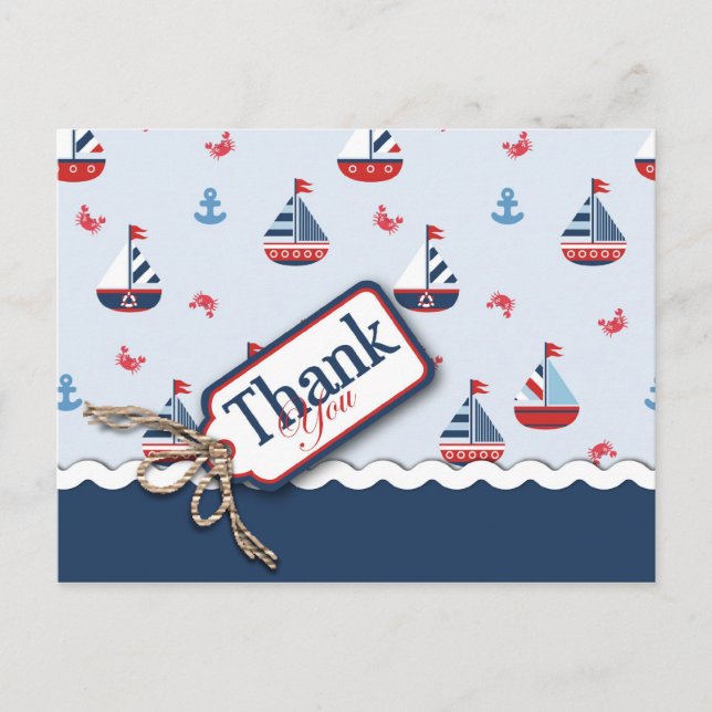 Navires Ahoy ! Carte postale TY (Devant)