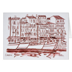 Navires nautiques amarrés dans le port  Cassis, F