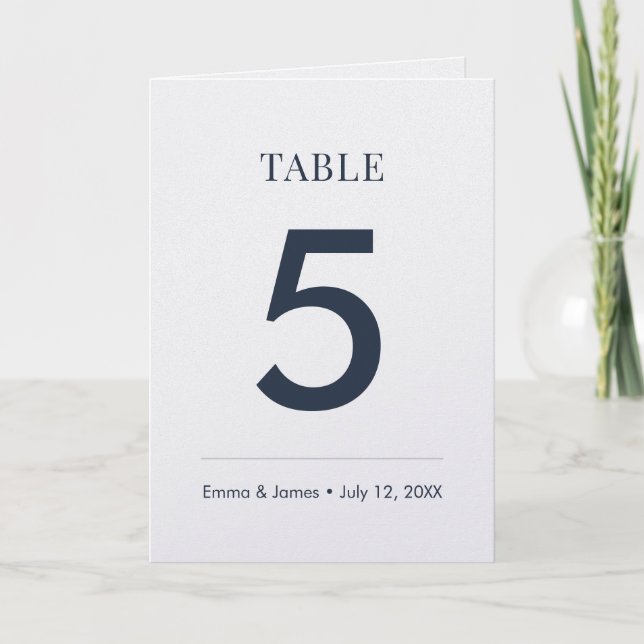 Navy Ampersand | Numéro de Table (Plié) (Devant)