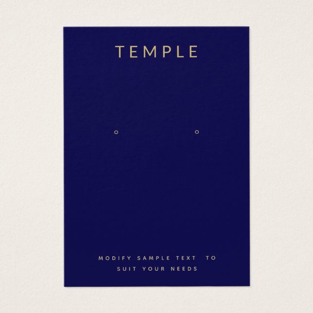 Navy Blue Ajoutez votre logo Carte d'affichage d'o (Devant)