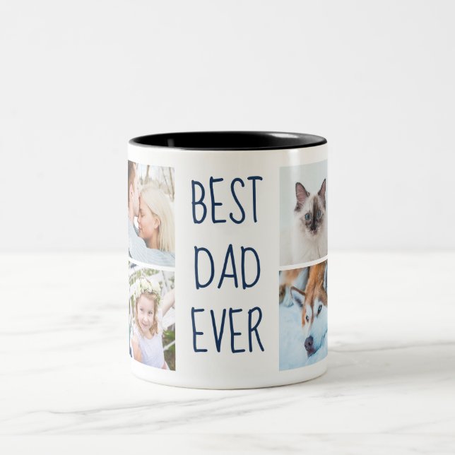 Navy Blue | Best DadEver Custom Photo Mug (Centre)