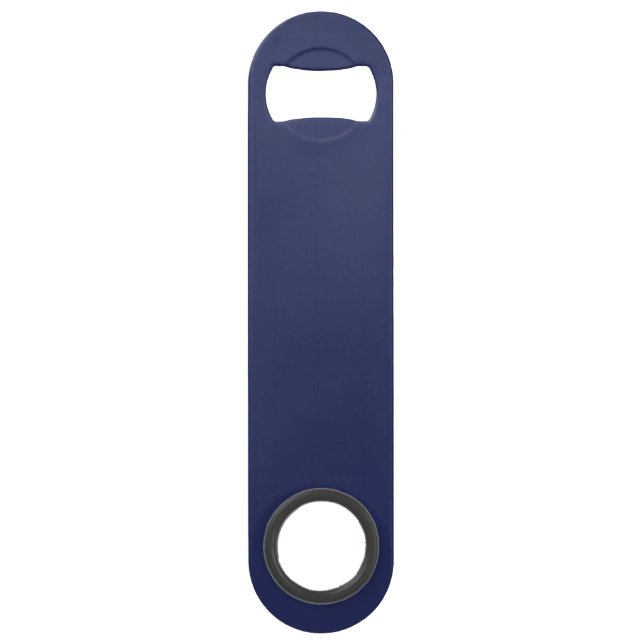 Navy Blue Bottle Opener Custom Text Bar Key Gift (Devant)