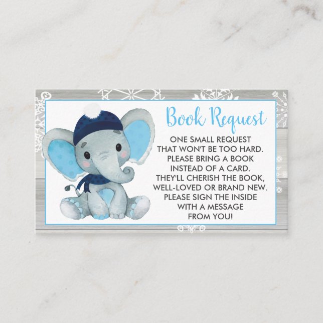 Navy Blue Elephant livre demande carte ticket rust (Devant)