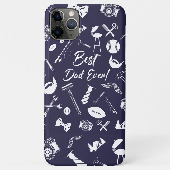 Navy Blue Meilleur papa jamais iPhone / coque ipad (Dos)