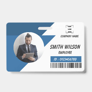 Navy Employee Photo ID Company Security Badge