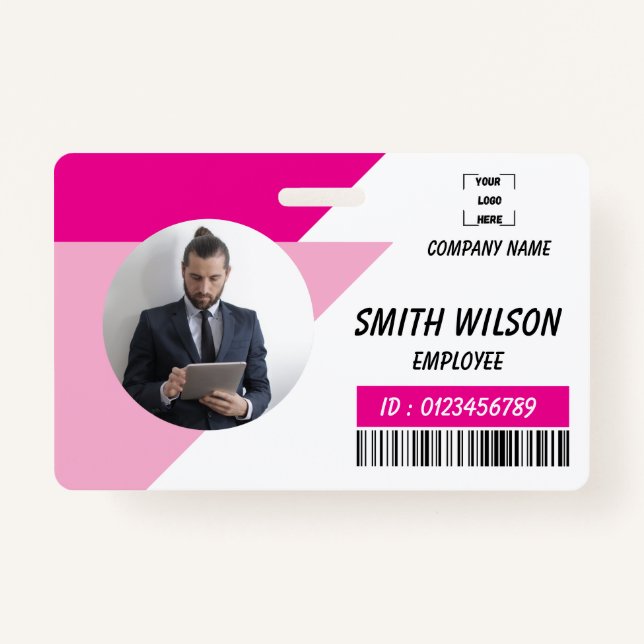 Navy | Employee Photo ID Company Security Badge (Devant)