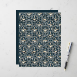 Navy & Gold Star of Wonder Mandala Art Déco Fans