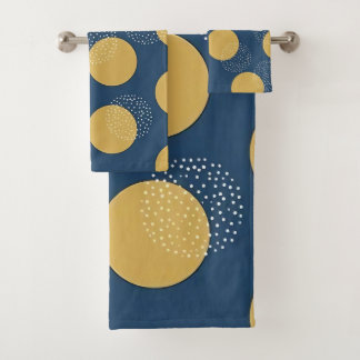 Navy moderne et pois dorés