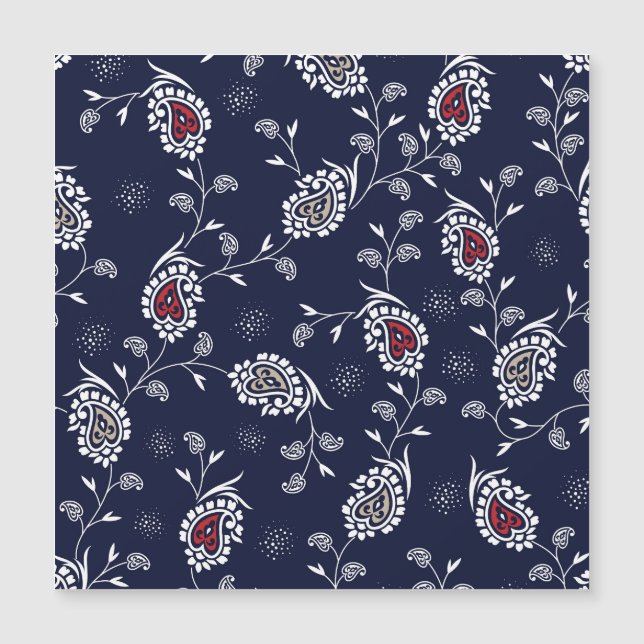 Navy Paisley : Design Motif élégant. (Devant)
