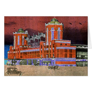 Navy Pier Chicago 1920's Watercolor Art Windy City