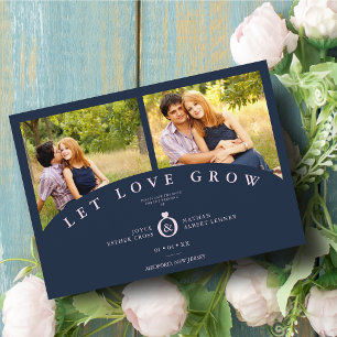 Navy Pink Elegant 2 Photos laissez Love Grow Maria