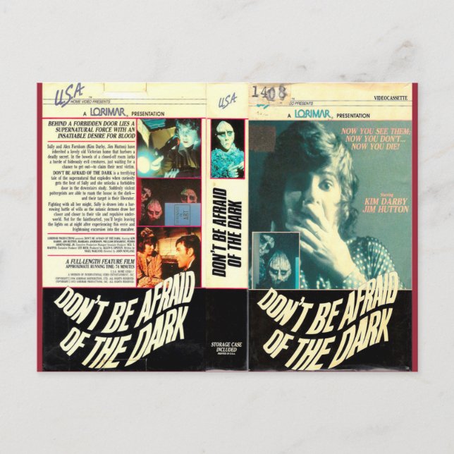 N'AYEZ PAS PEUR DE LA CARTE POSTALE VHS RETRO SOMB (Devant)