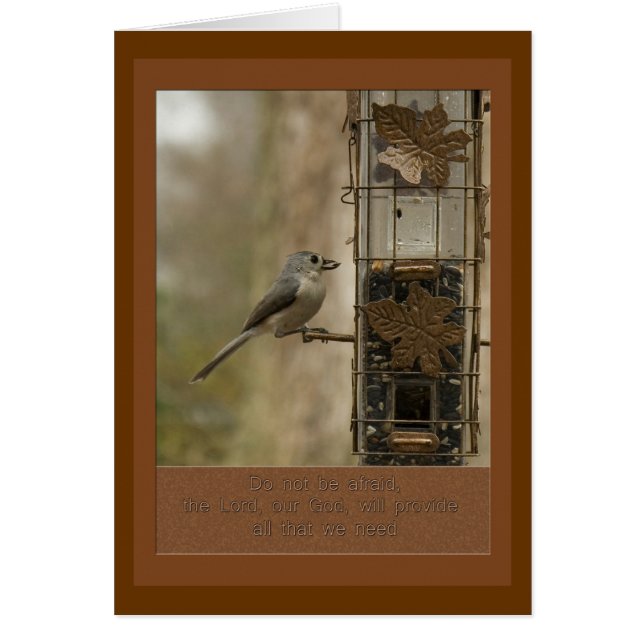 n'ayez pas peur que Dieu fournisse l'oiseau sur la (Devant)