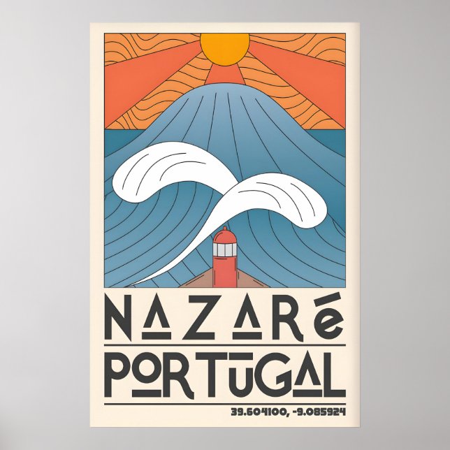 Nazare Portugal Ocean Impression - Vague Minimalis (Devant)