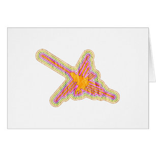 Nazca Lignes Colibri Avec Effet Papier Rincé