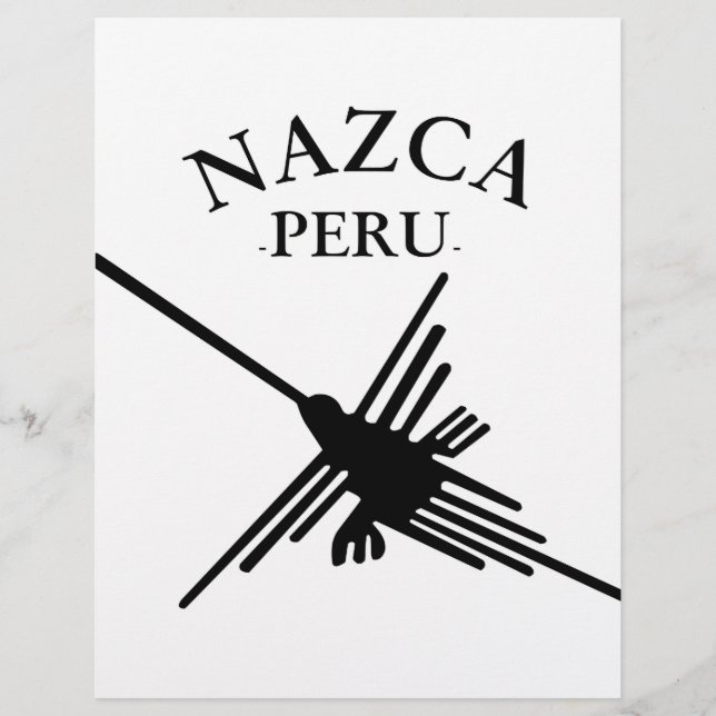 Nazca Pérou Colibri Avec Texte Courbé (Devant)