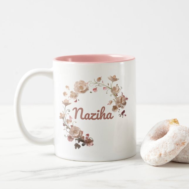 Naziha Floral Mug (Avec donut)