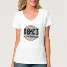 NBCT Vinyl Record Vneck T-shirt personnalisé