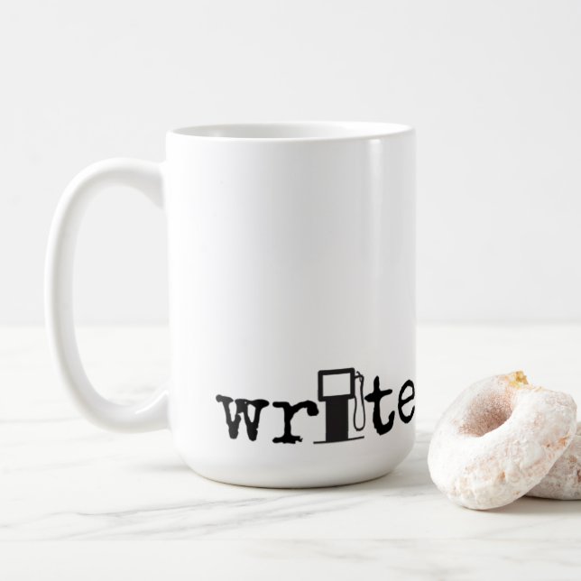 ND pour l'es - tasse noire enorme des textes du (Avec donut)