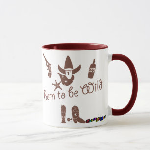 Né à être sauvage - mug rustique