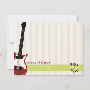 Né à Rock ! Cartes de notes plats personnalisées (