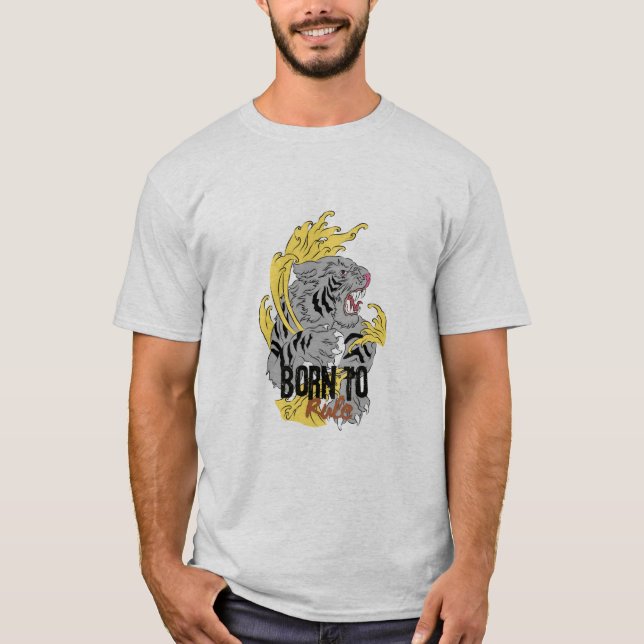 Né à Rule-Fierce Tiger 👕 t-shirt graphique homme (Devant)