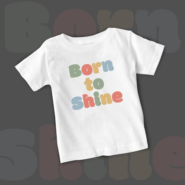 Né à Shine - T-shirt bébé | DP7Art (born to shine | best t shirt for kids | white t shirt for boys | birthday gifts | gift)
