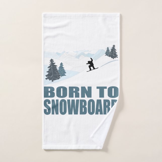 Né À Snownoard Sports Hiver (Serviette à main)