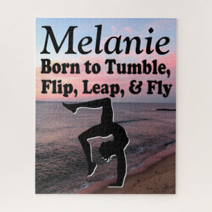 NÉ À TUMBLE PERSONNALISÉ GYMNAST PUZZLE