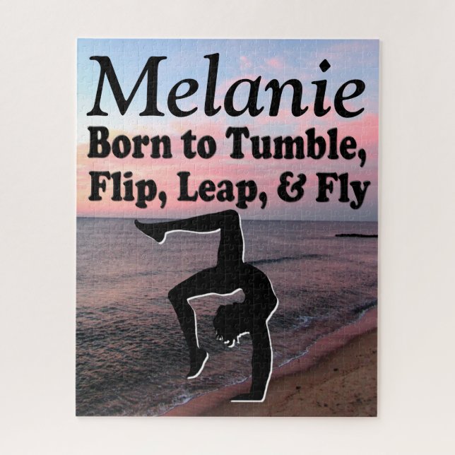 NÉ À TUMBLE PERSONNALISÉ GYMNAST PUZZLE (Vertical)