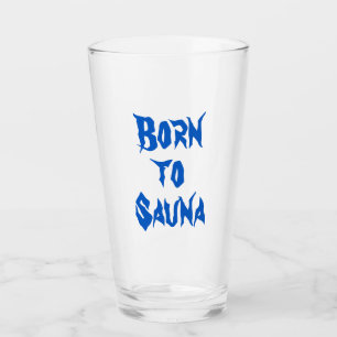 Né au sauna finlandais Tumbler en verre