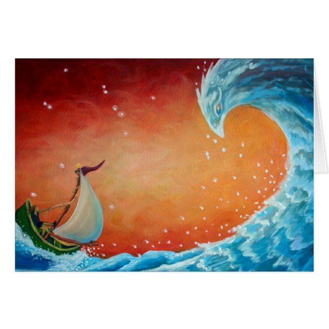 Ne courez pas un oiseau de mer - vague et voilier (Devant horizontal)