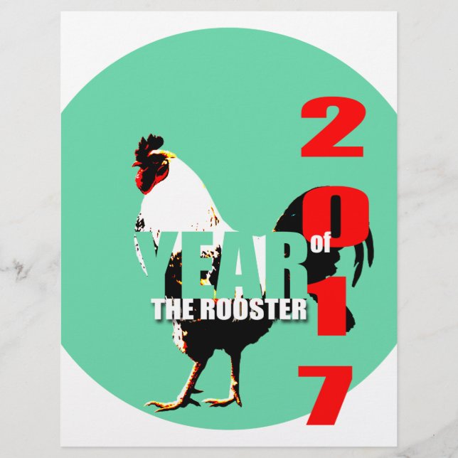 Né dans le chinois Rooster Année 2017 Anniversaire (Devant)