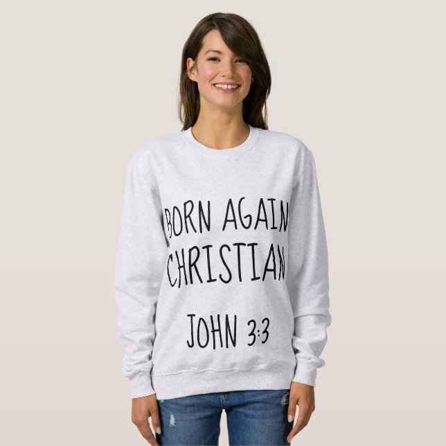 NÉ DE NOUVEAU T-shirts CHRÉTIENS, John 3:3 (Devant entier)