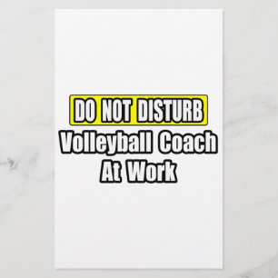 Ne Dérangez Pas...Un Entraîneur De Volley-Ball Au