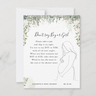 Ne dites pas garçon ou fille   Jeu de Baby Shower
