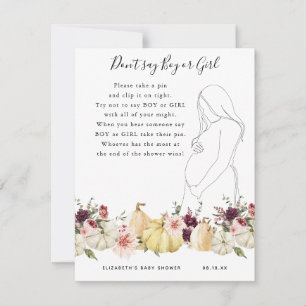 Ne dites pas garçon ou fille   Jeu de Baby Shower