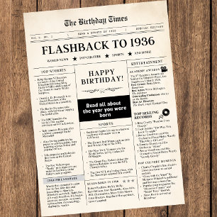 Né en 1936 Journal fictif sépia