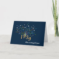 Né en 1939 Carte de voeux d'anniversaire