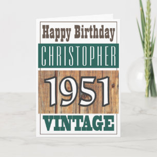 Né en 1951 Carte de voeux