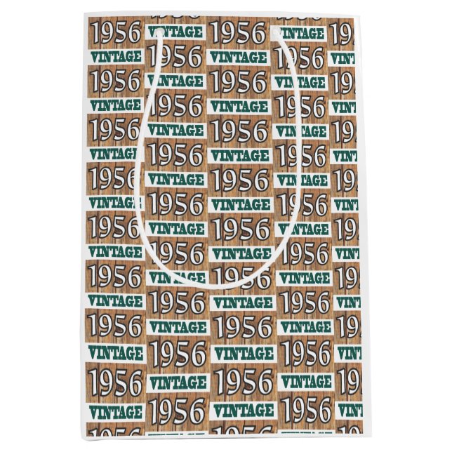 Né en 1956 sac cadeau moyen (Devant)