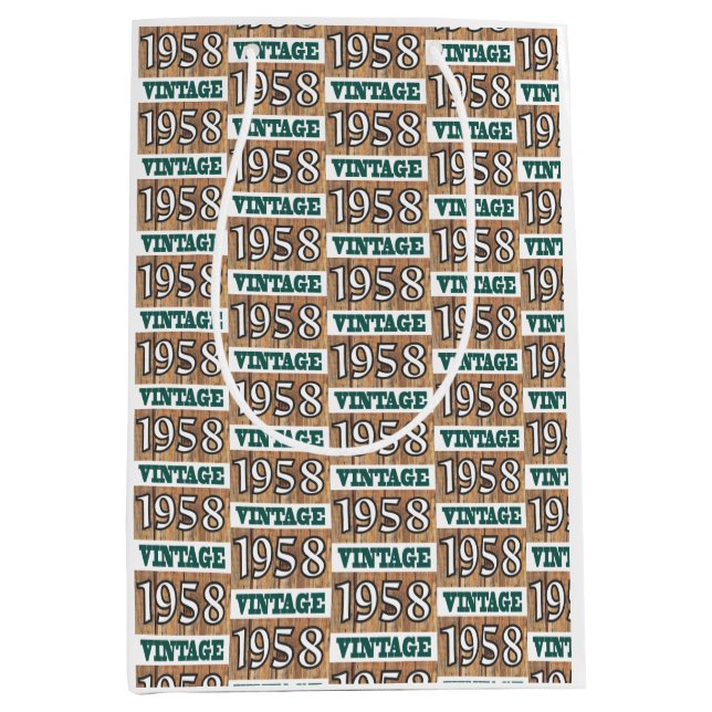 Né en 1958 sac cadeau moyen (Devant)