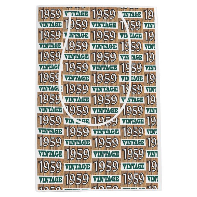 Né en 1959 sac cadeau moyen (Devant)